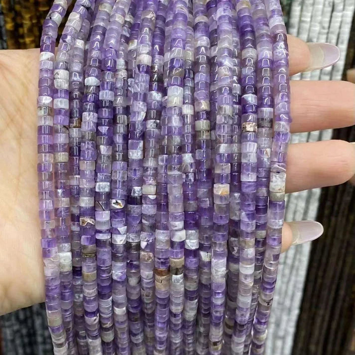 Heshi Shape Amethyst Beads