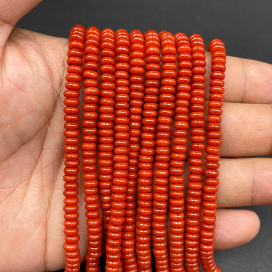 Rondelle & Heshi Shape Coral Beads