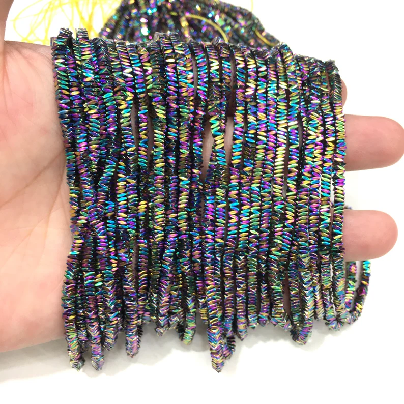 Zip Zap Shape Hematite Beads