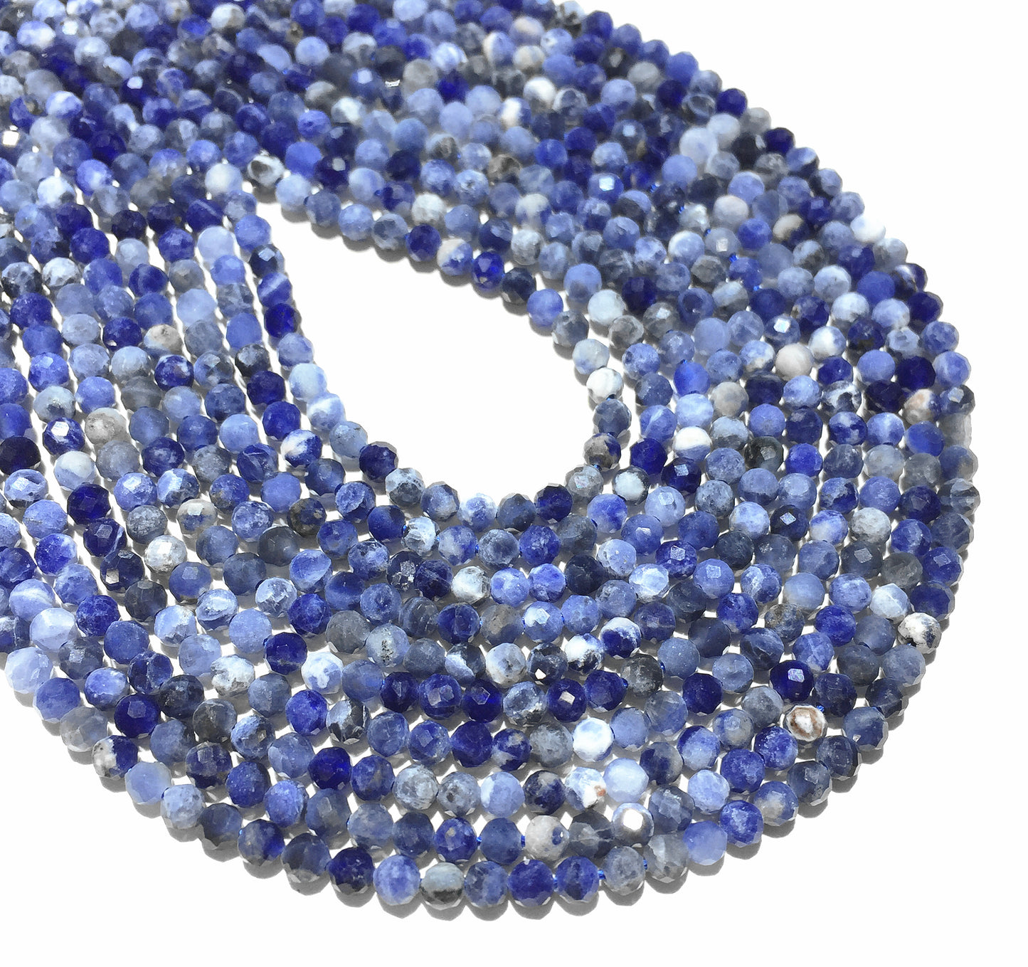 Natural Blue Sodalite Small Size Loose Beads