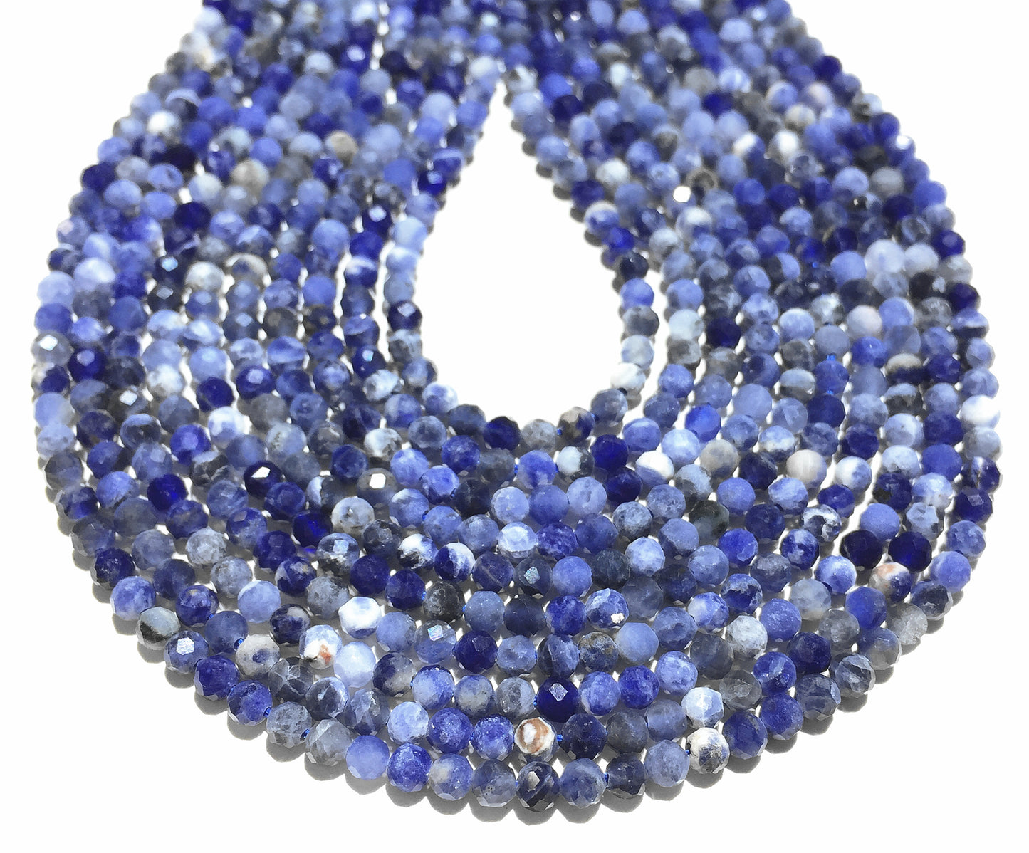 Natural Blue Sodalite Small Size Loose Beads