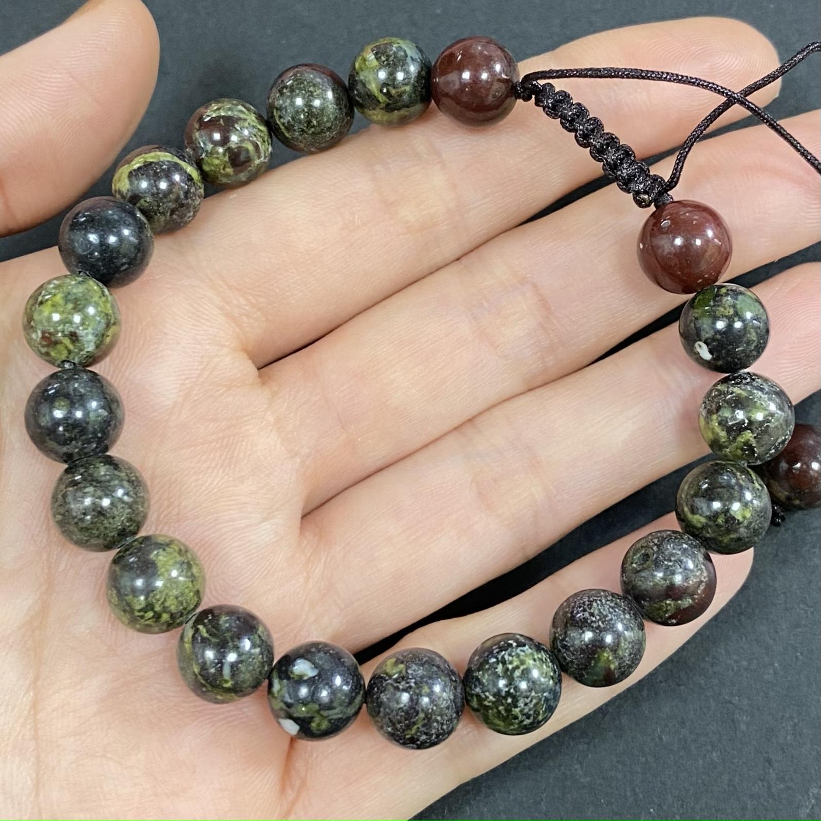 Dragon Blood for Protection and Apotropaic Briaded Rope Crystal Bracelet
