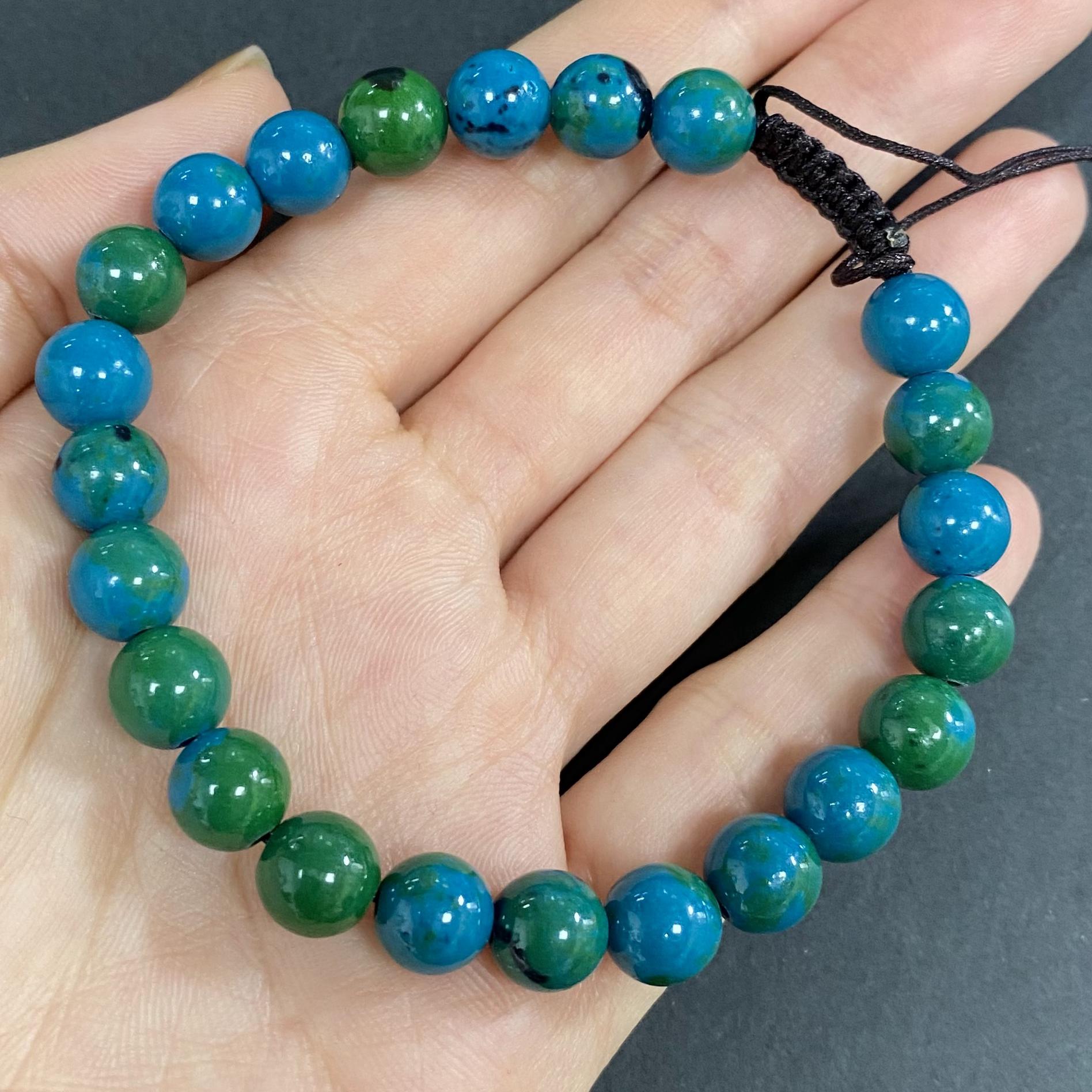 Chrysocolla to Improve Body and Health Crystal Bracelet
