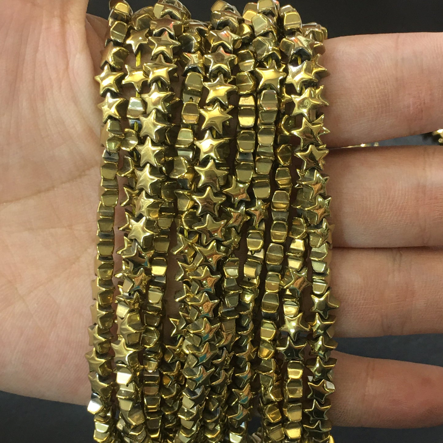 Star Shape Hematite Beads
