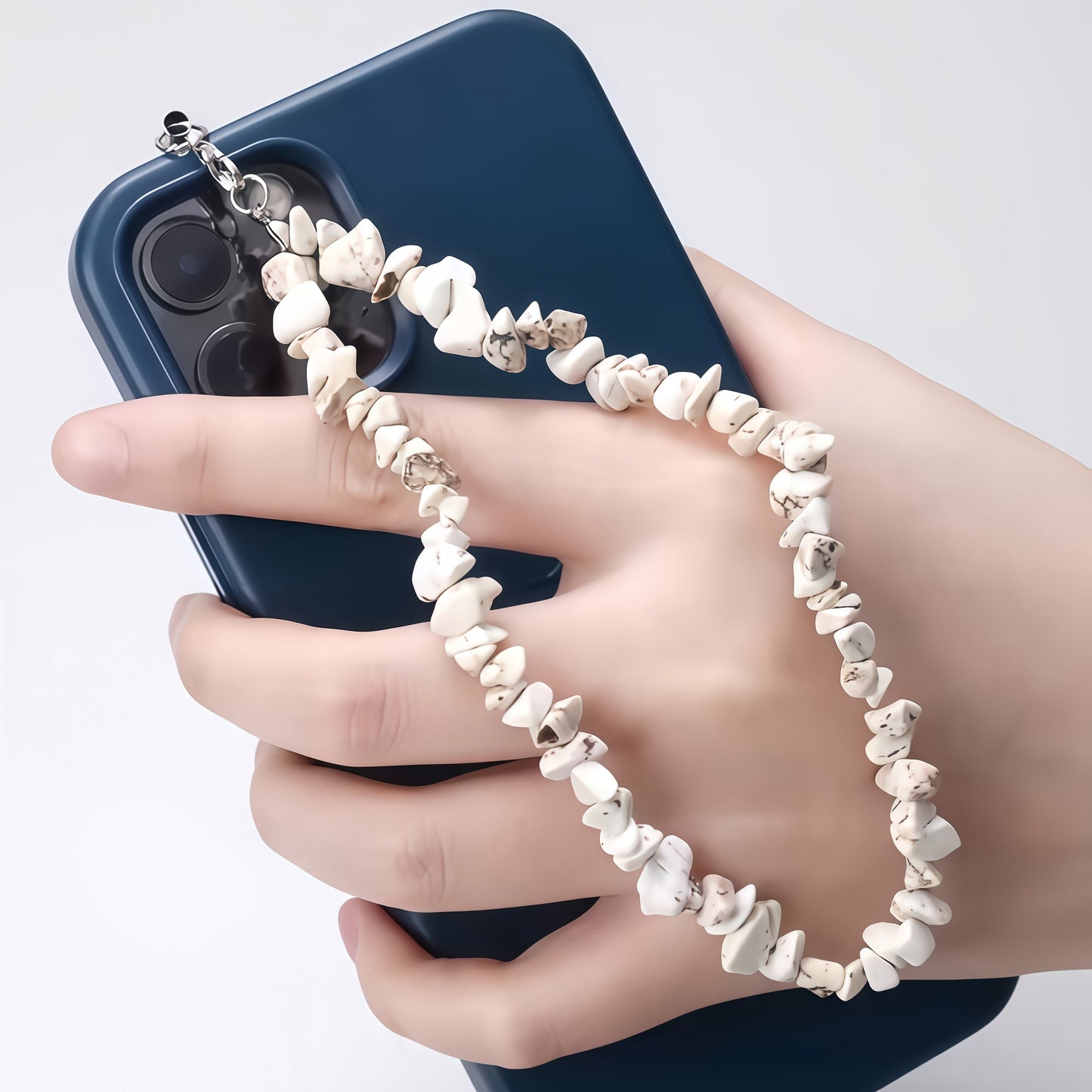 Creative Gravel Stone Phone Chain