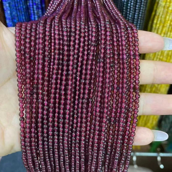2mm 3mm 4mm Round Garnet Beads