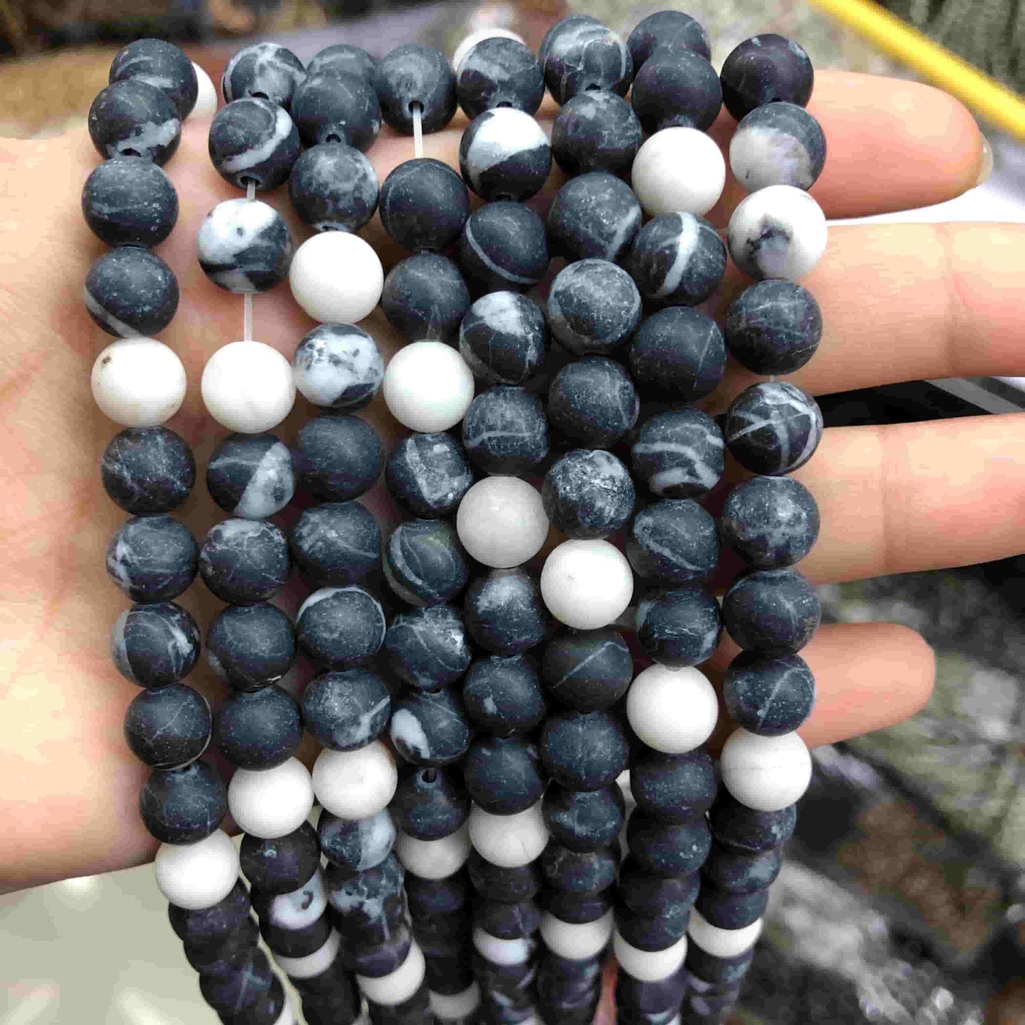 Round Matte Beads Crystal/Quartz/Jasper/Agate 4mm 6mm 8mm 10mm