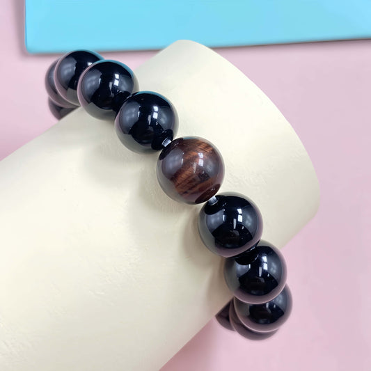 Natural Large Onyx for Protection and Apotropaic Crystal Bracelet