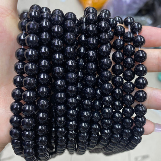 Round Black Onyx Beads