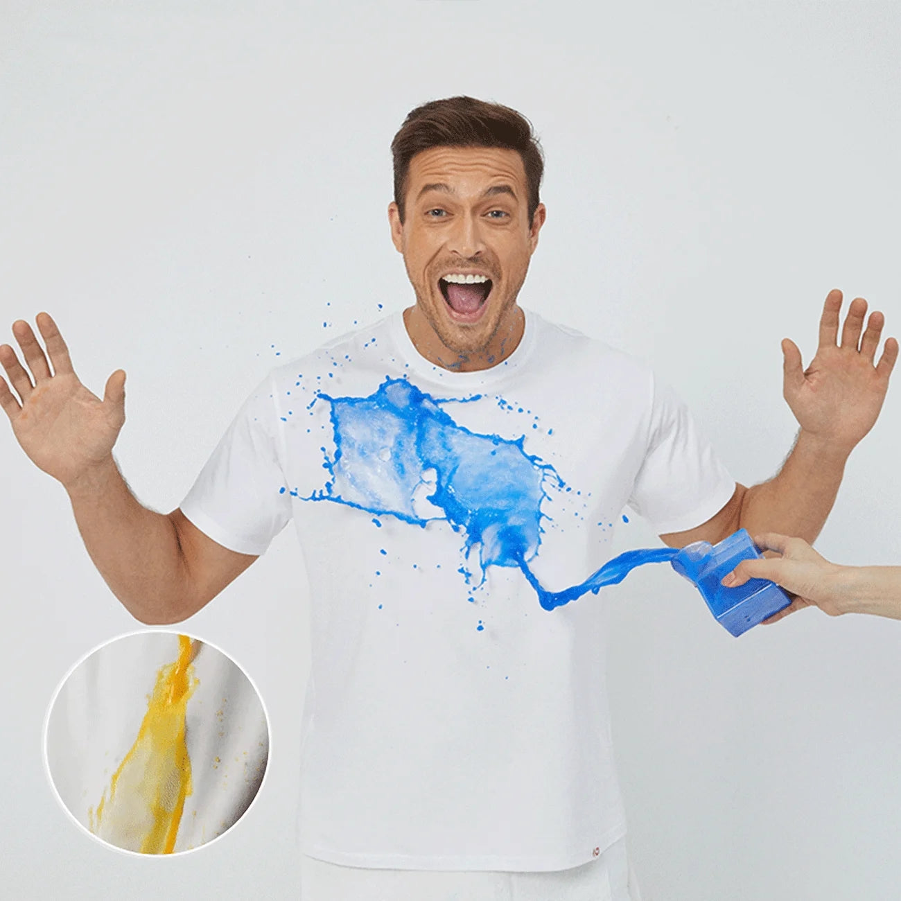 Stain & Spill Resistant White T-Shirt for Everyone free shipping