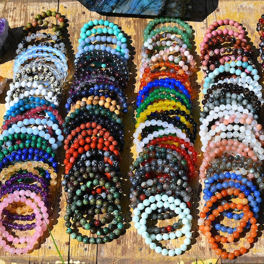 70 Kinds Of 6MM/8MM/10MM Round Gemstone bracelet- Free Shipping
