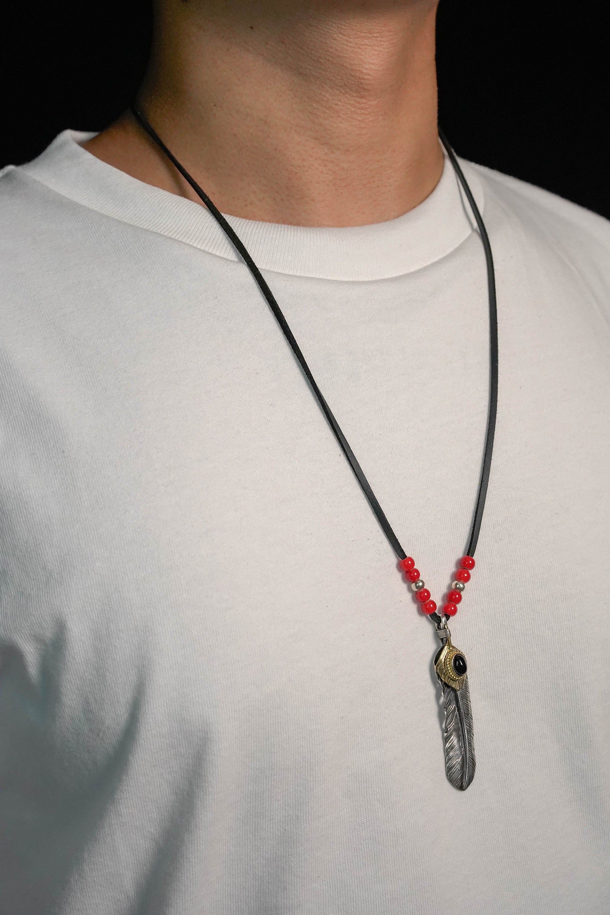 Japan Takahashi Goro Right Feather Necklace Set