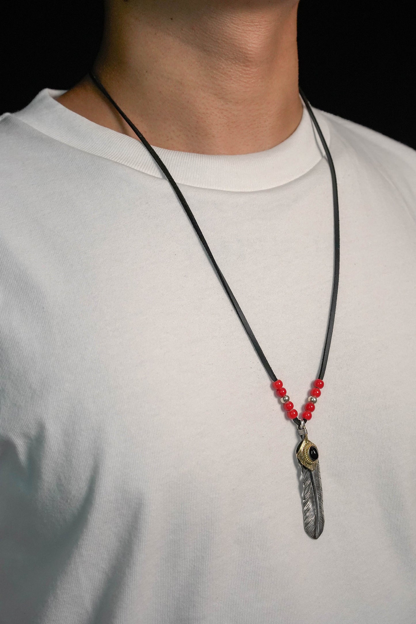 Japan Takahashi Goro Right Feather Necklace Set