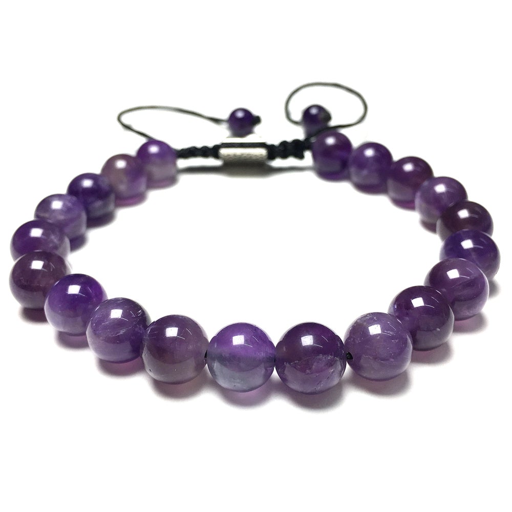 Amethyst Natural Gemstone Balance Energy Handmade Bracelet
