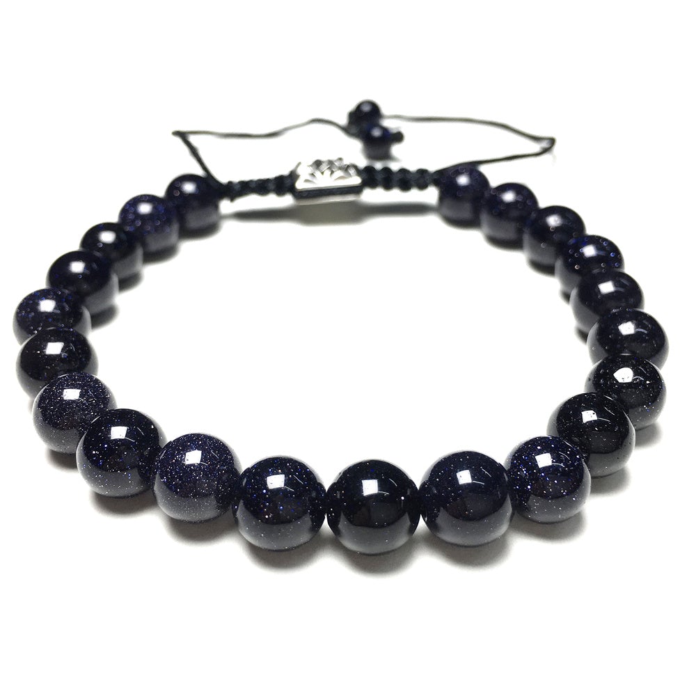 Blue Sandstone Natural Gemstone Balance Energy Handmade Bracelet