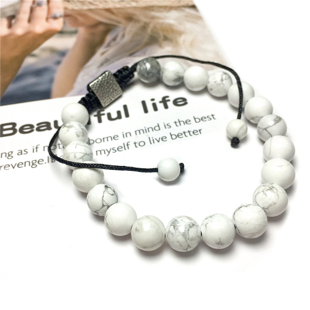 Howlite Natural Gemstone Balance Energy Handmade Bracelet