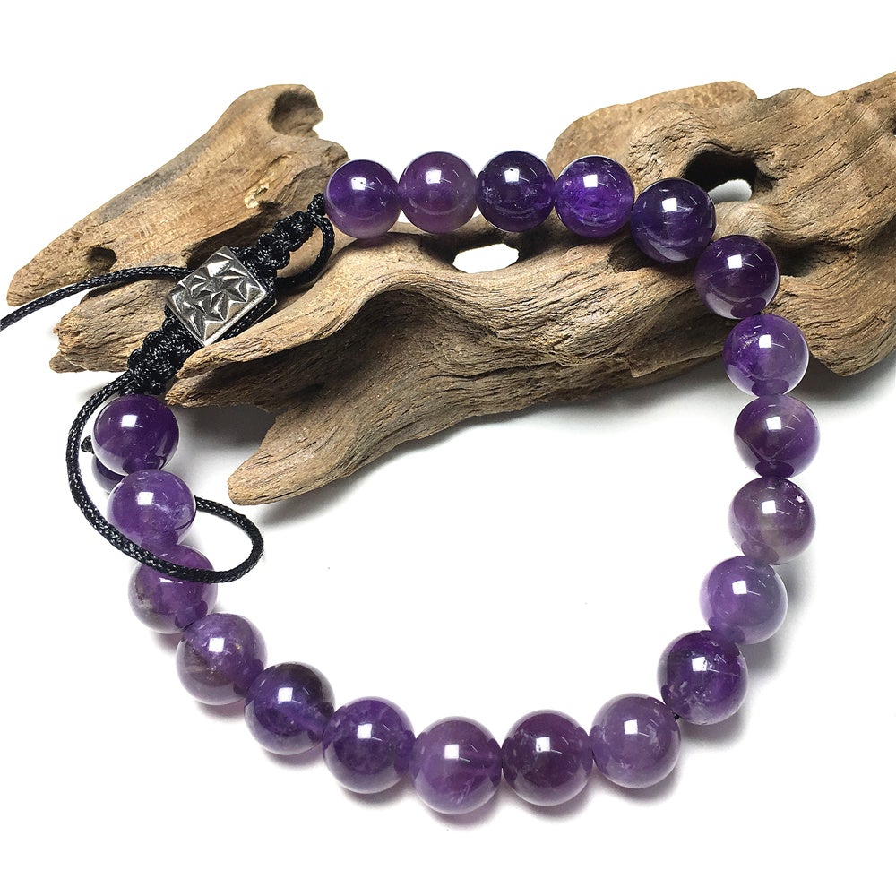 Amethyst Natural Gemstone Balance Energy Handmade Bracelet