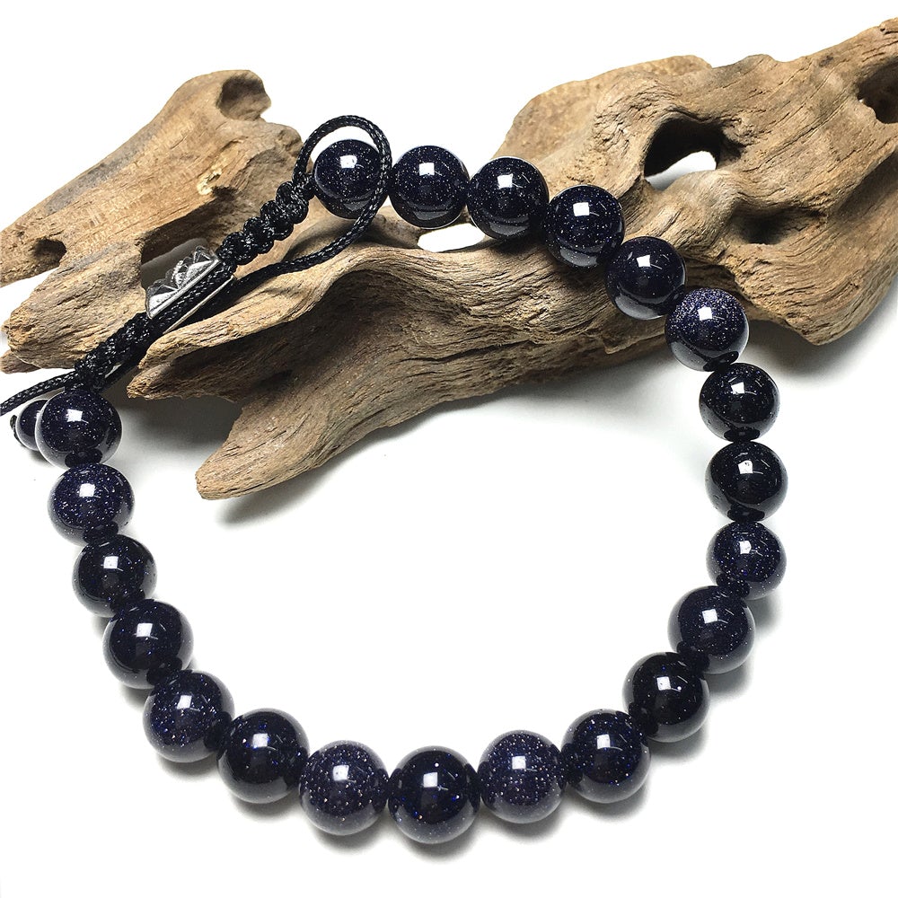 Blue Sandstone Natural Gemstone Balance Energy Handmade Bracelet