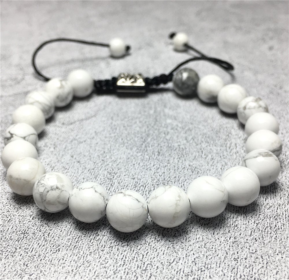 Howlite Natural Gemstone Balance Energy Handmade Bracelet