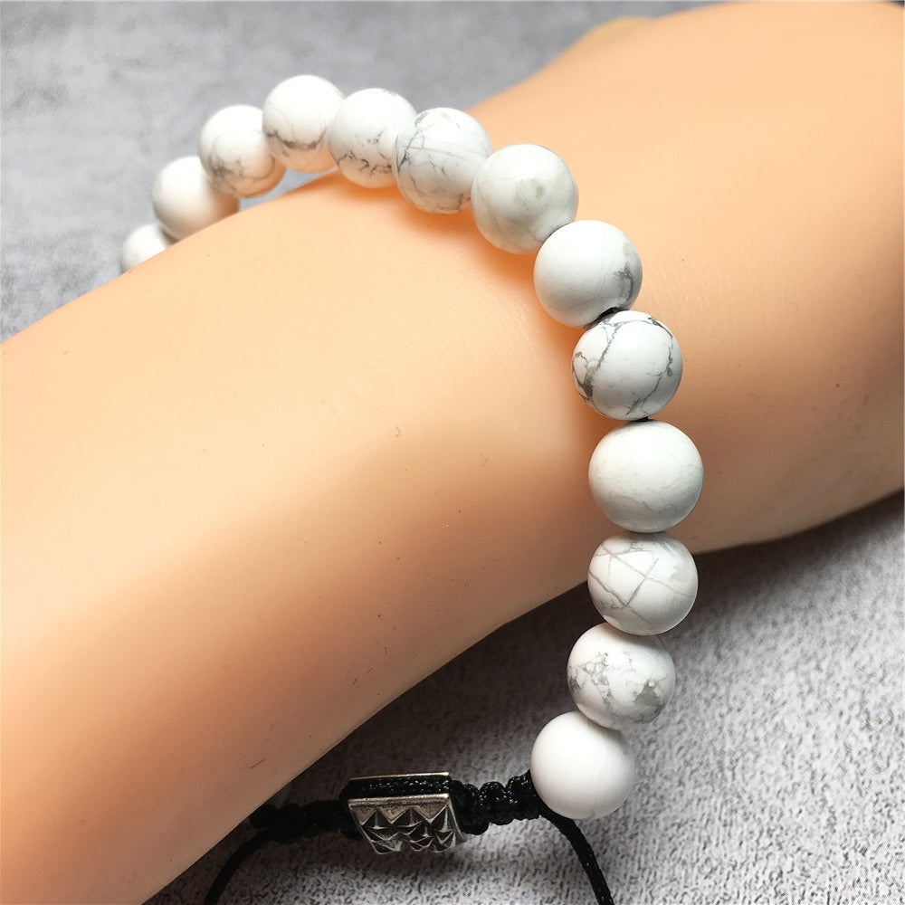 Howlite Natural Gemstone Balance Energy Handmade Bracelet