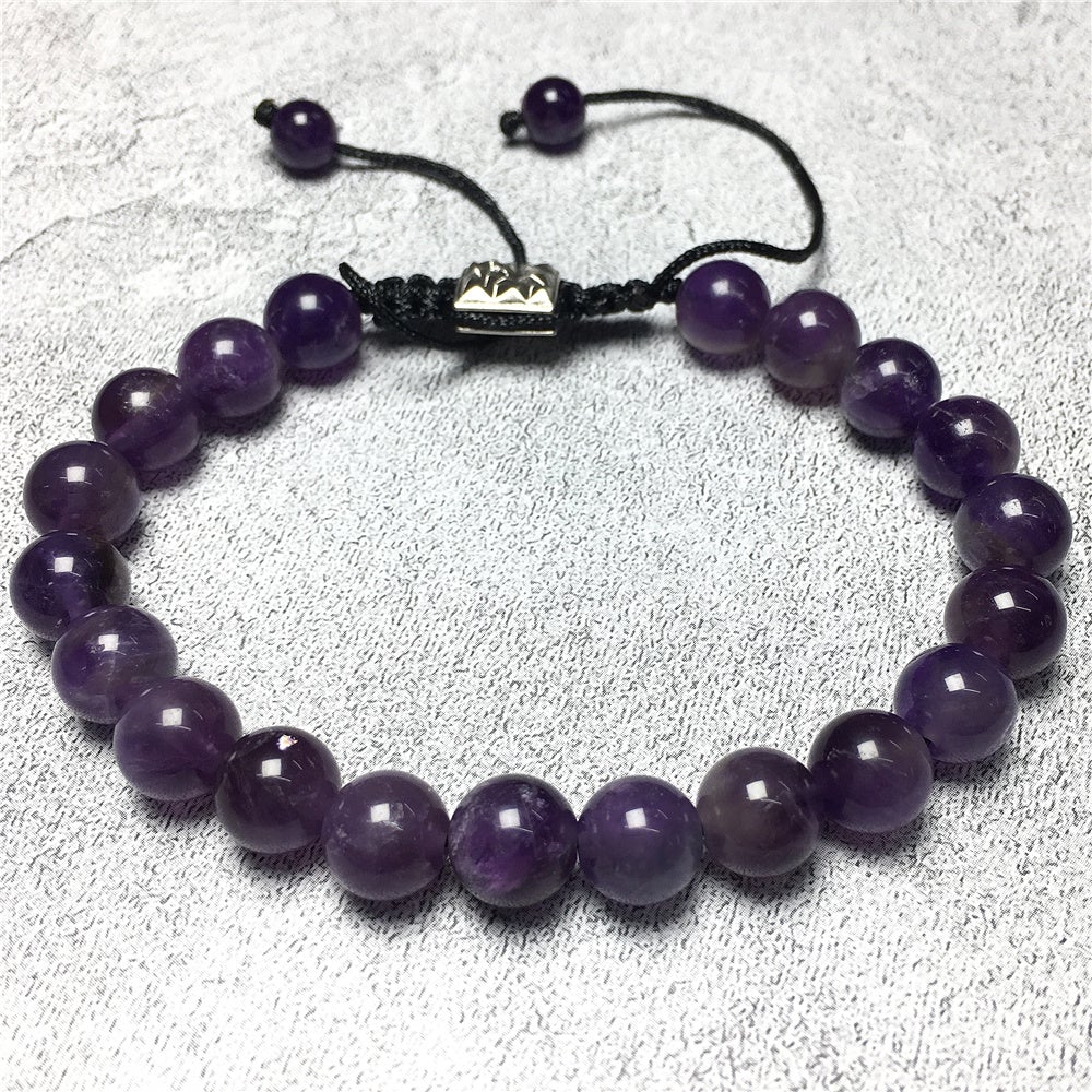 Amethyst Natural Gemstone Balance Energy Handmade Bracelet