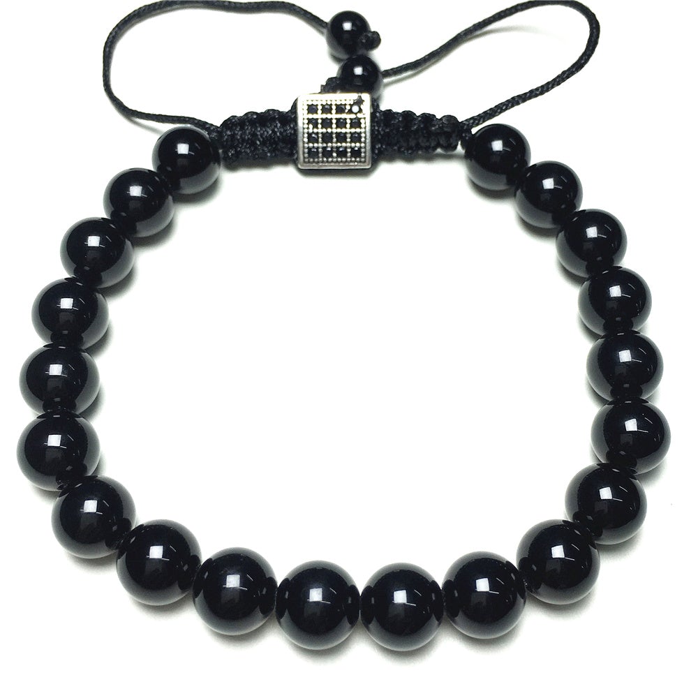 Natural Gemstone Adjustable Braid Rope Bangles Healing stone Beads Bracelets