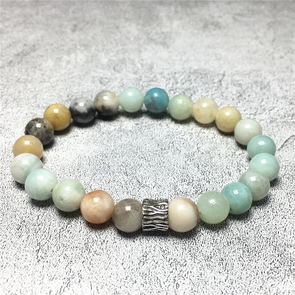 Amazonite Gemstone Beaded Adjustable Handmade Bracelet