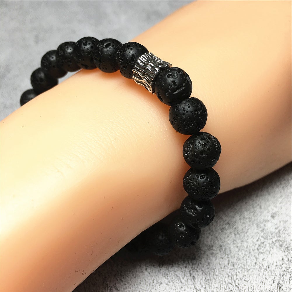 Lava Gemstone Beaded Adjustable Handmade Bracelet