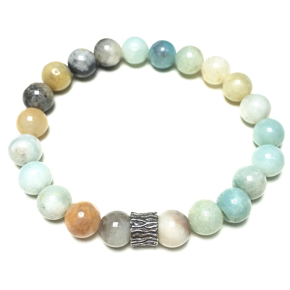 Amazonite Gemstone Beaded Adjustable Handmade Bracelet