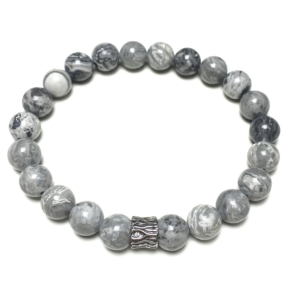 Map Stone Beaded Adjustable Handmade Gemstone Bracelet