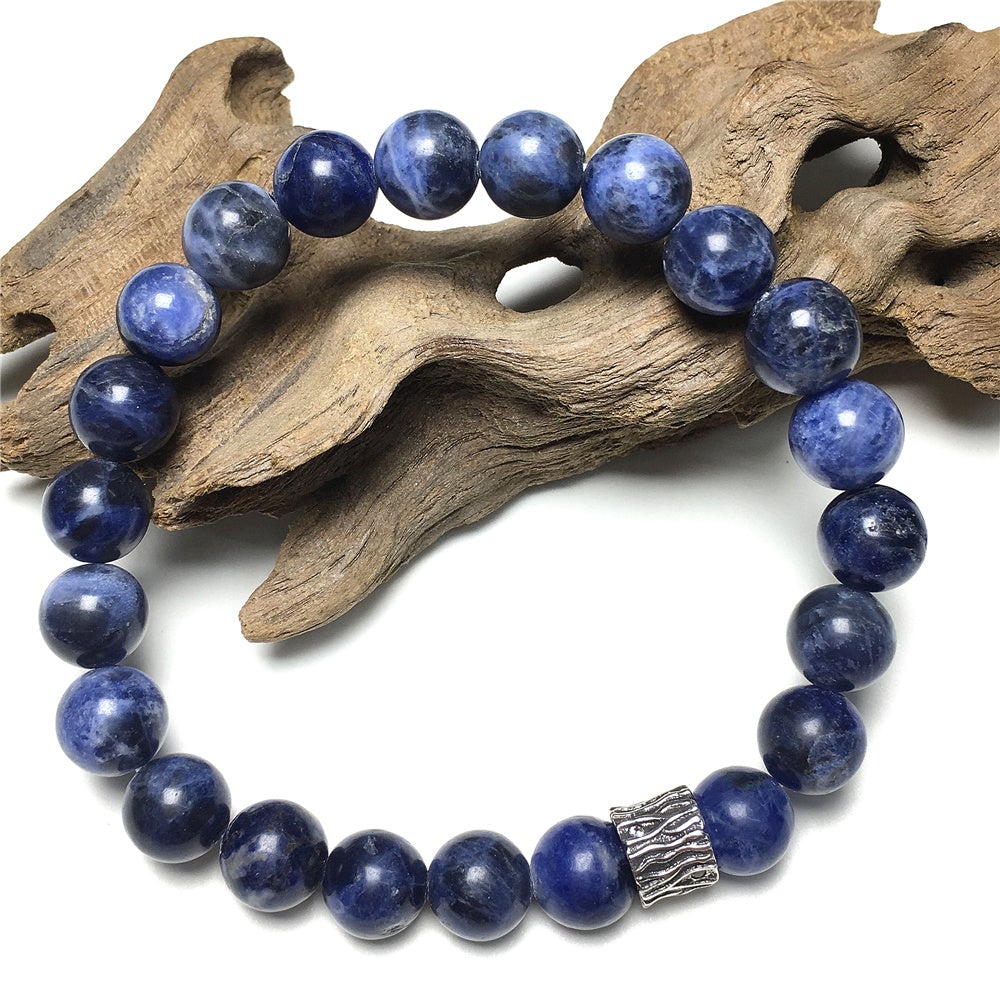 Sodalite Gemstone Beaded Adjustable Handmade Bracelet