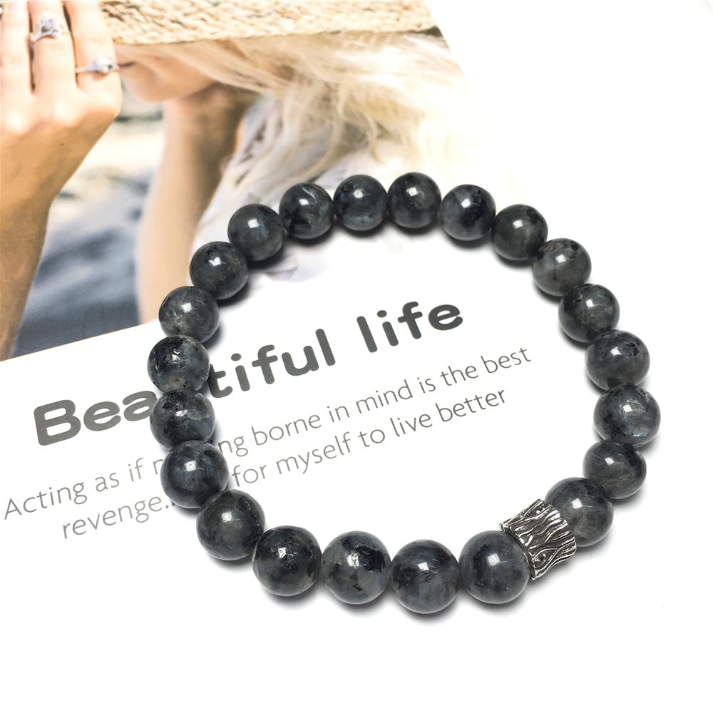 Labradorite Gemstone Beaded Adjustable Handmade Bracelet
