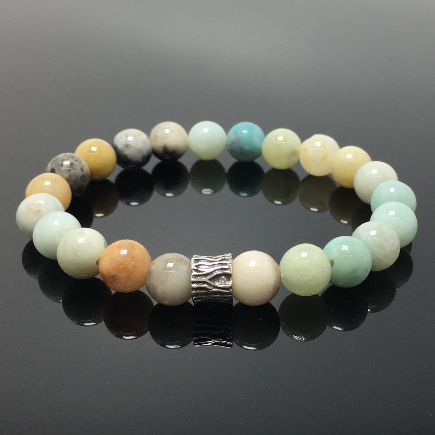 Amazonite Gemstone Beaded Adjustable Handmade Bracelet