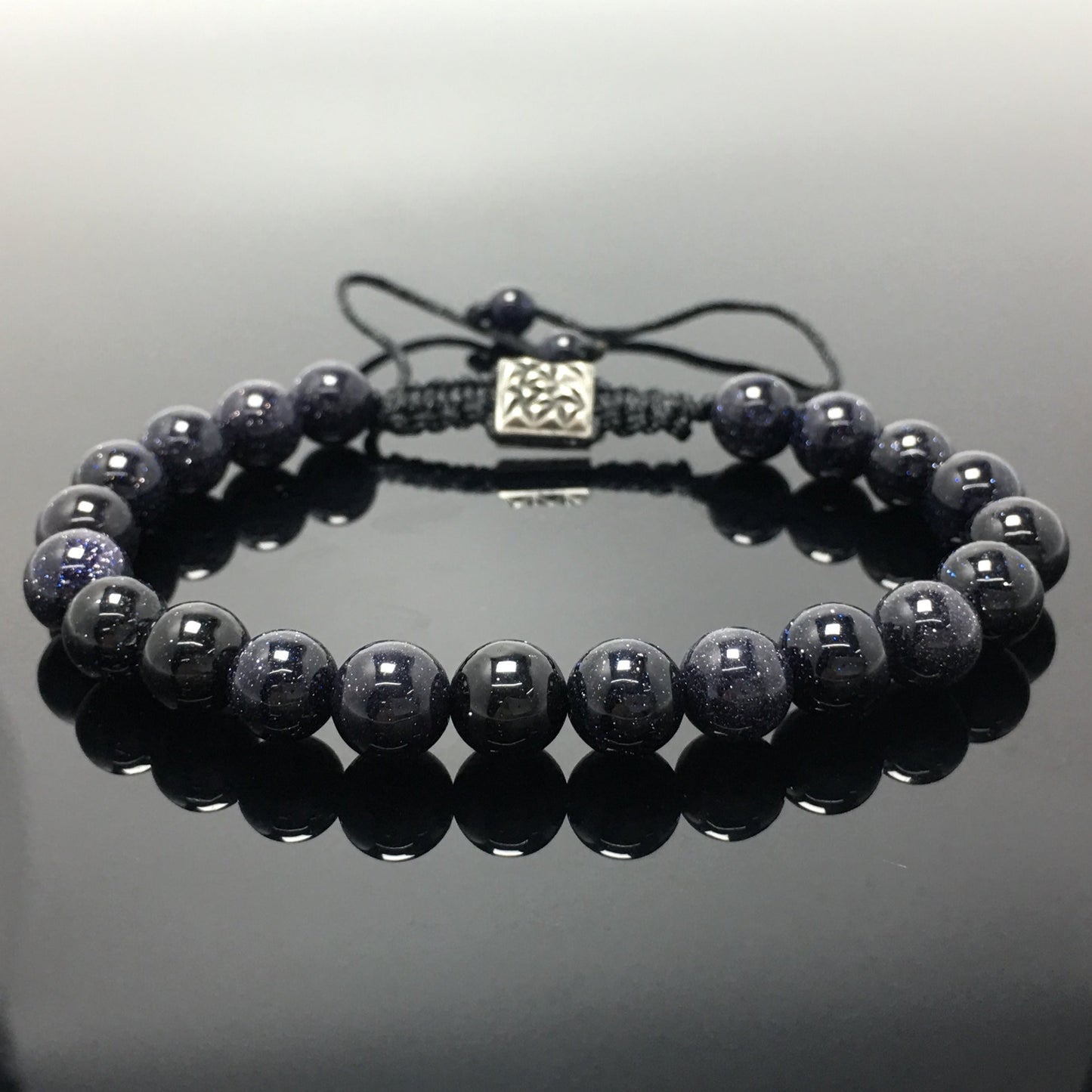 Blue Sandstone Natural Gemstone Balance Energy Handmade Bracelet