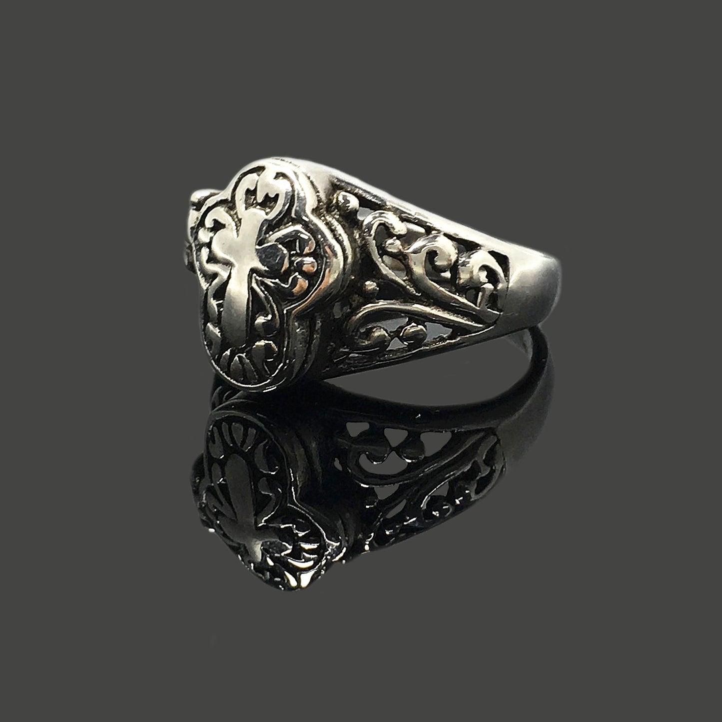 Antique Retro Secret Box 925 Sterling Silver Rings