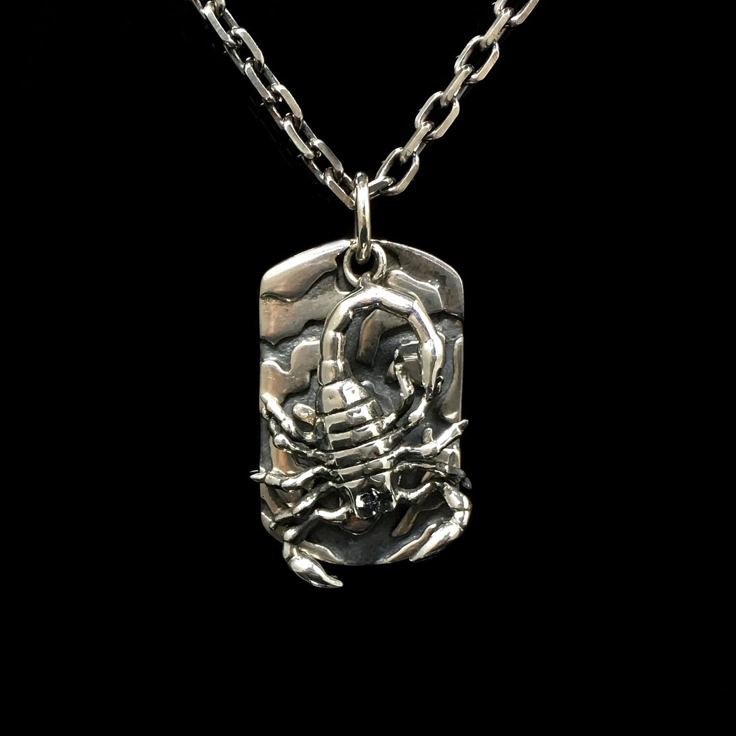 Motorcycle Wind Scorpion Pendant Retro 925 Sterling Silver