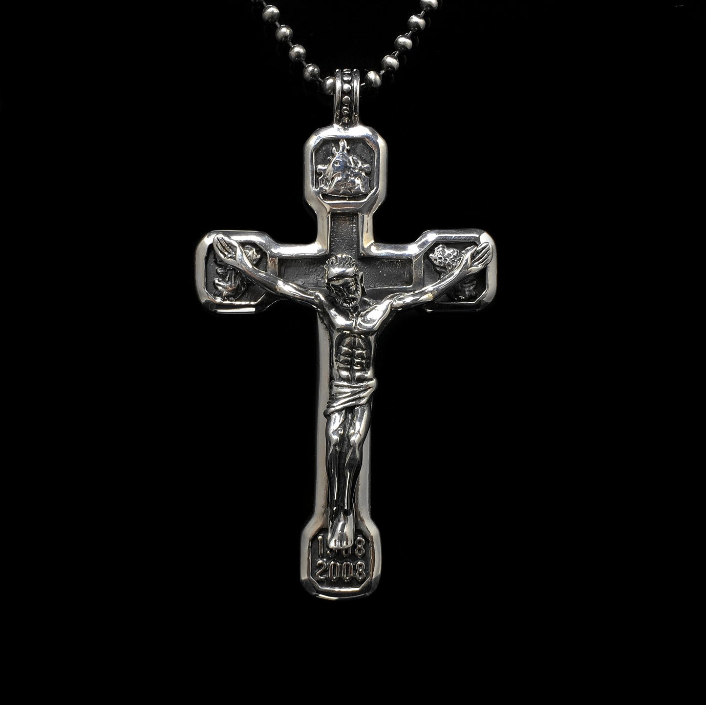 Jesus Large Cross 925 Silver Pendant