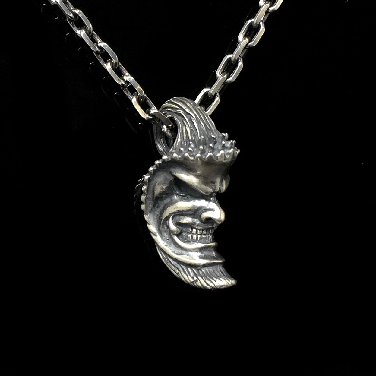 Retro 925 Sterling Silver Moon Fashion Pendant