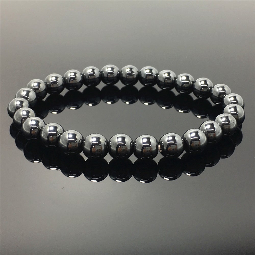 Hematite Beads Handmade Stretchy Bracelet