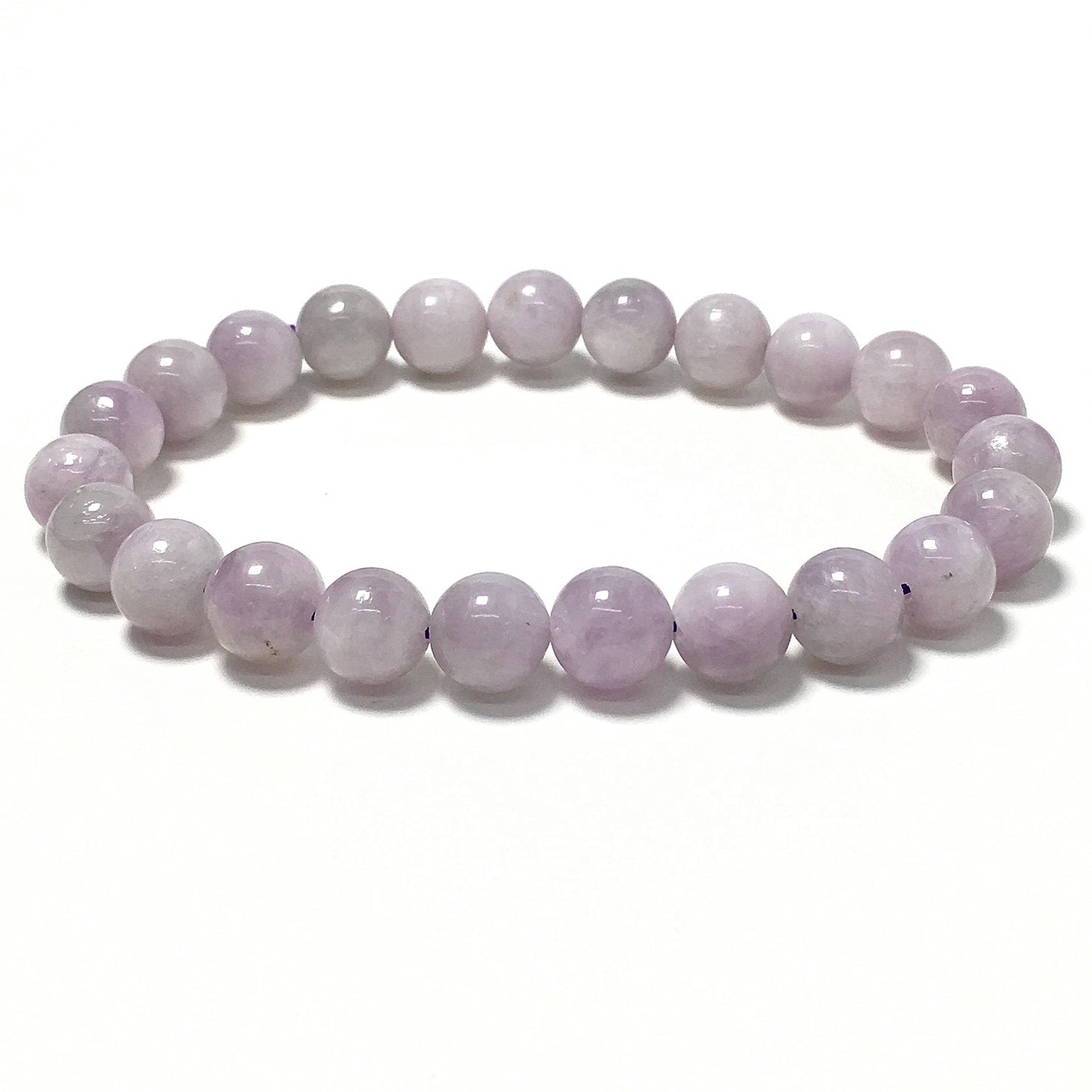Kunzite Gemstone Crystal Healing Stretch Beads Bracelet