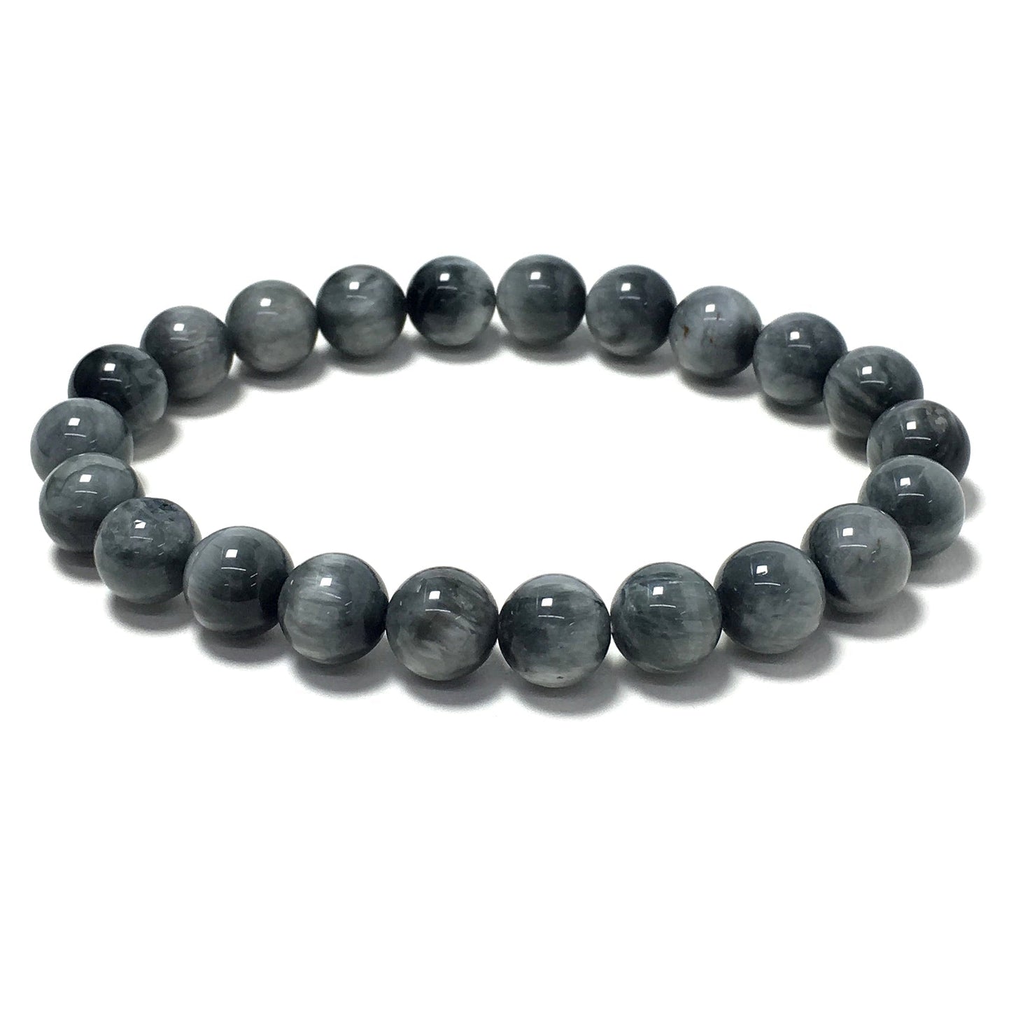 Eagle Eyes Natural Gemstone Crystal Healing Stretch Beads Bracelet