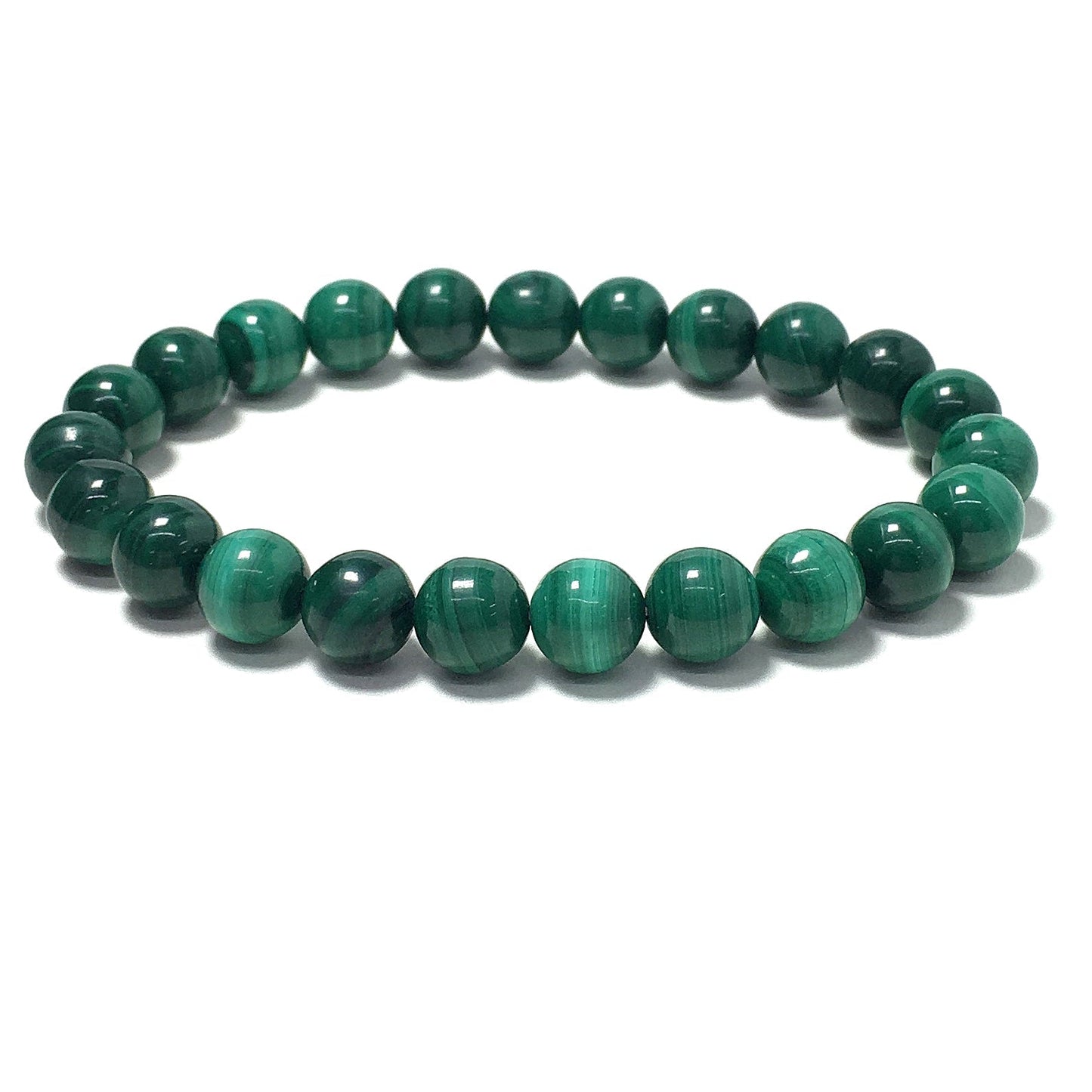 Malachite Gemstone Crystal Healing Stretch Beads Bracelet
