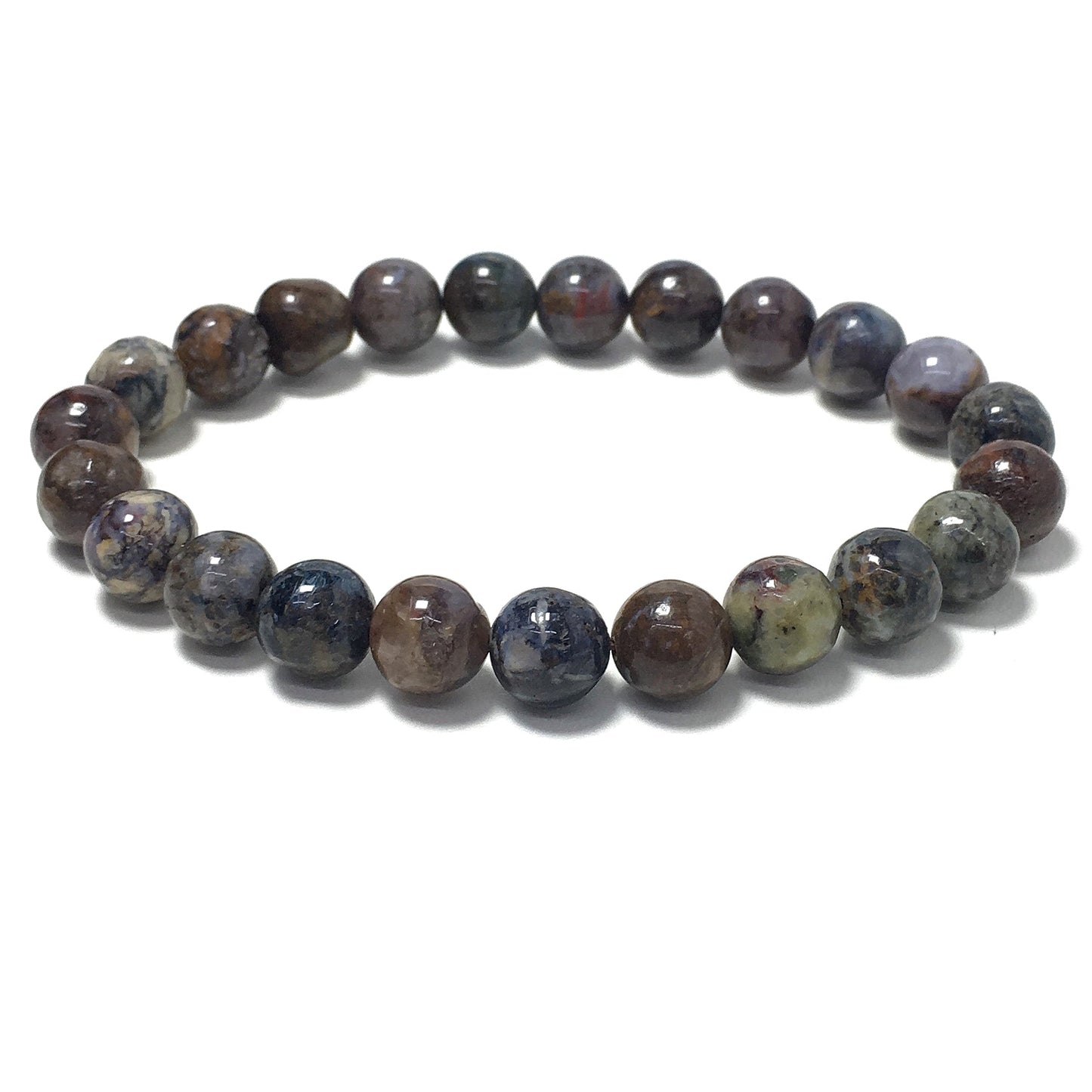 Pietersite Natural Gemstone Crystal Healing stretch Beads Bracelet