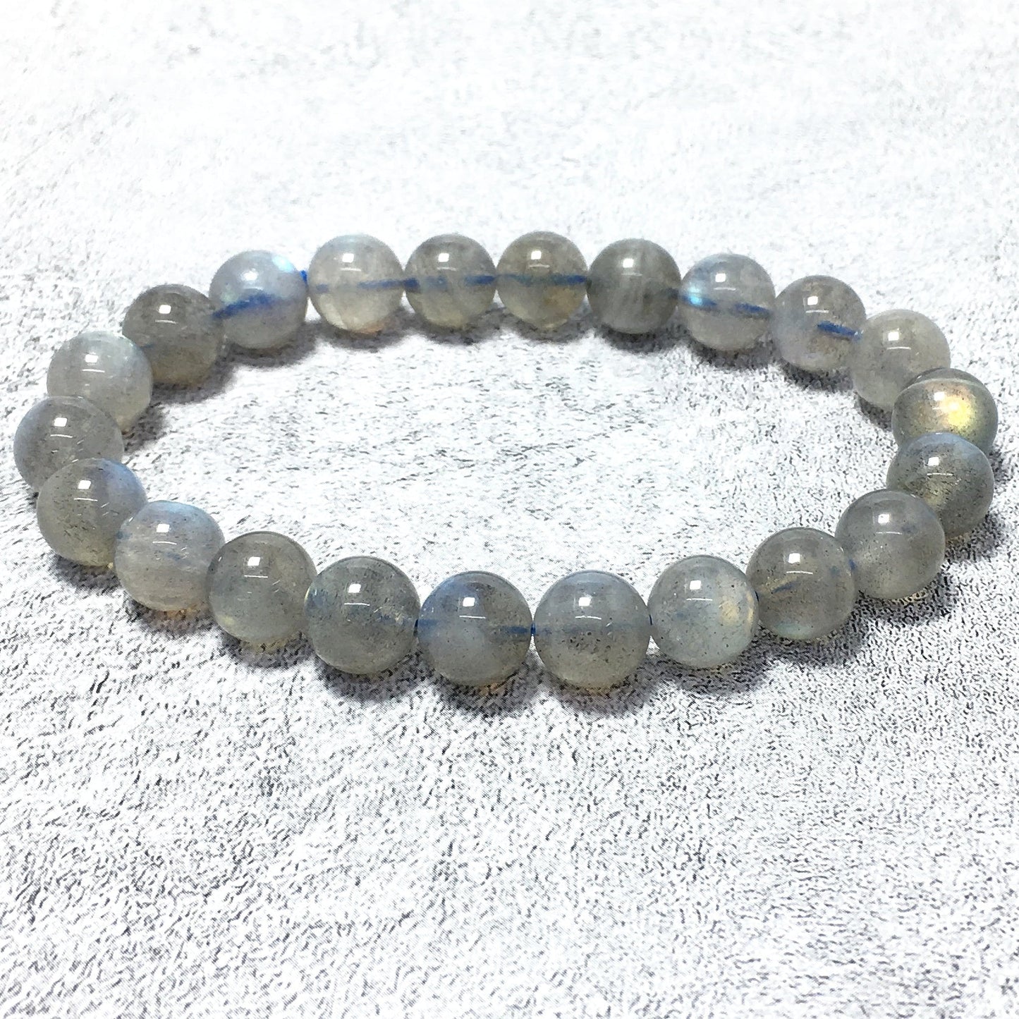 Labradorite Natural Gemstone Crystal Healing Stretch Beads Bracelet
