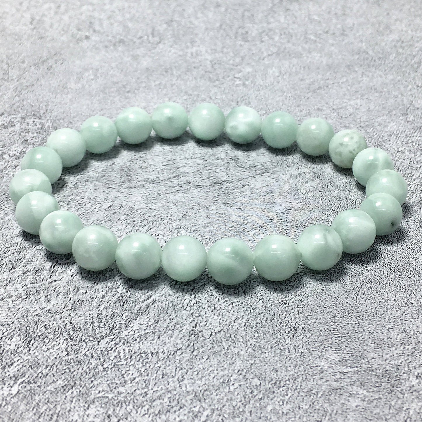 Green Anglite Natural Gemstone Crystal Healing Stretch Beads Bracelet