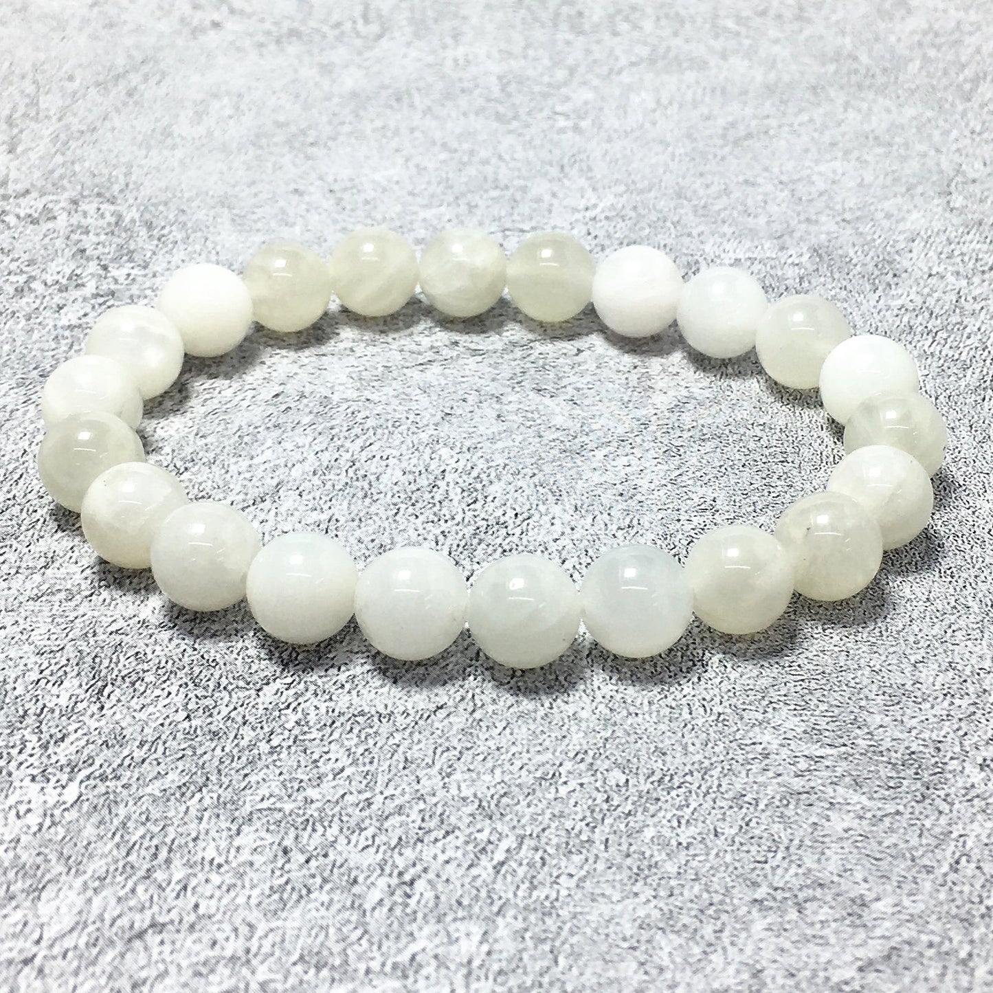 Moonstone Natural Gemstone Crystal Healing Stretch Beads Bracelet