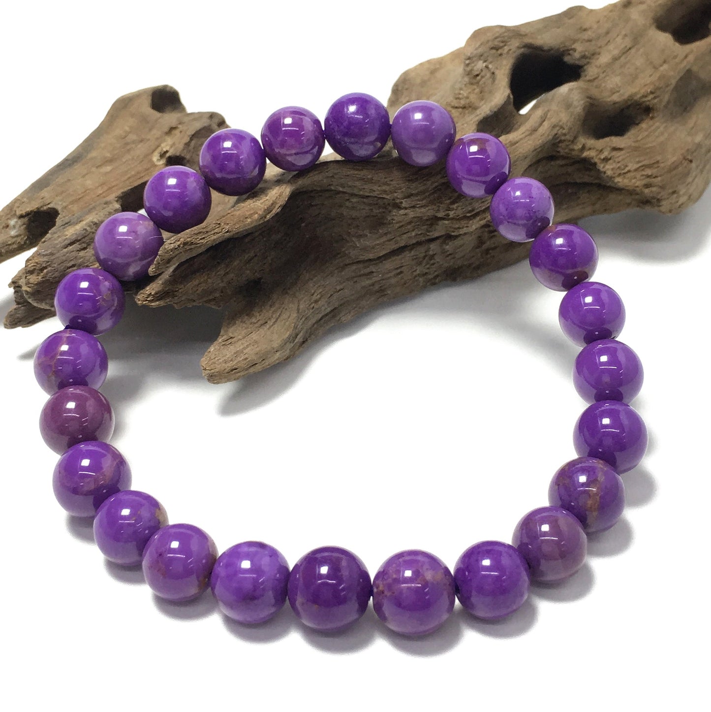 Phosphosiderite Gemstone Crystal Healing Stretch Beads Bracelet