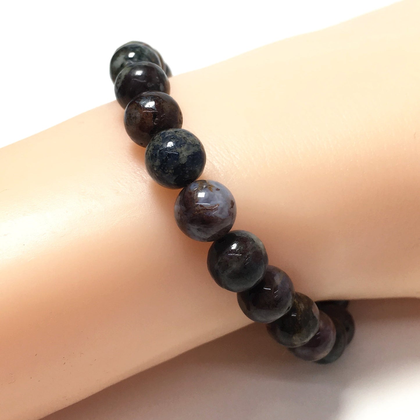 Pietersite Natural Gemstone Crystal Healing stretch Beads Bracelet