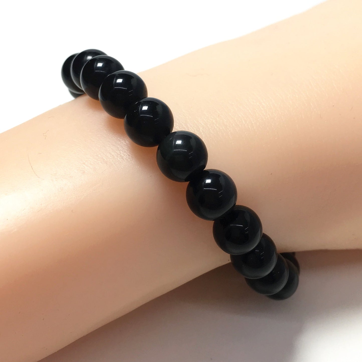 Rianbow Obsidian Gemstone Crystal Healing Stretch Beads Bracelet