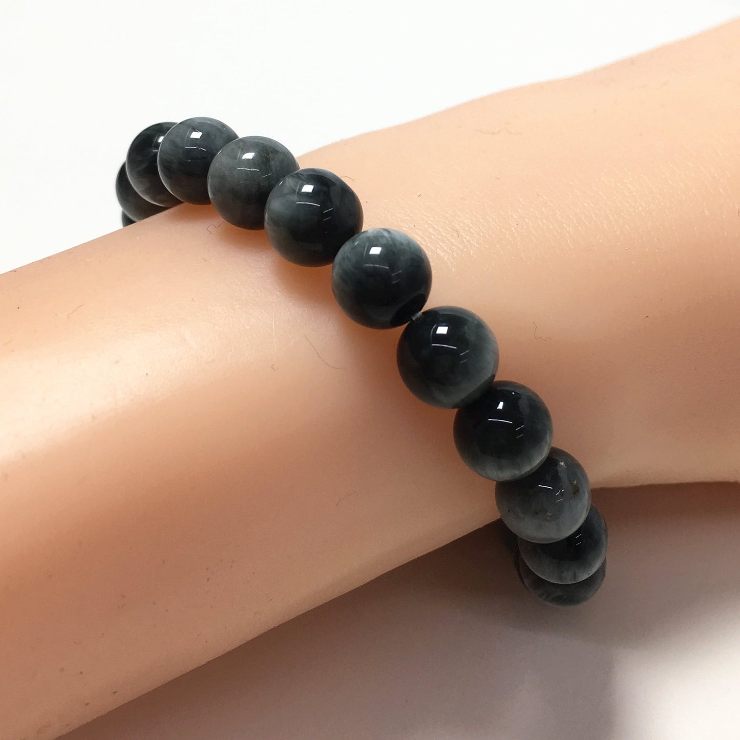 Eagle Eyes Natural Gemstone Crystal Healing Stretch Beads Bracelet